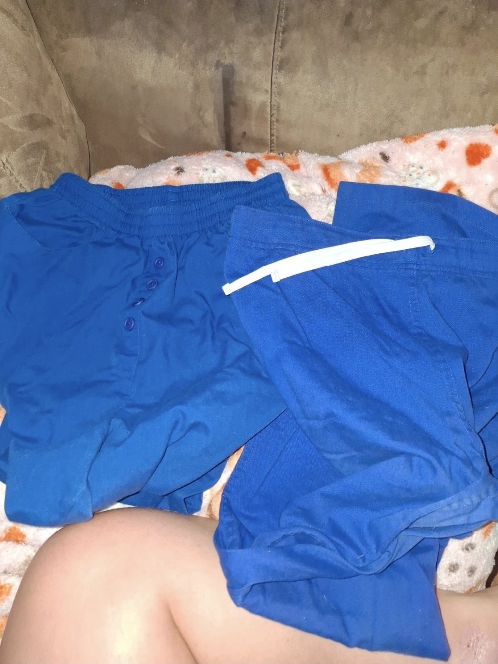 Two Pair Blue Scrub Pants